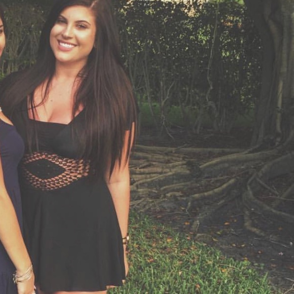 Black crochet romper